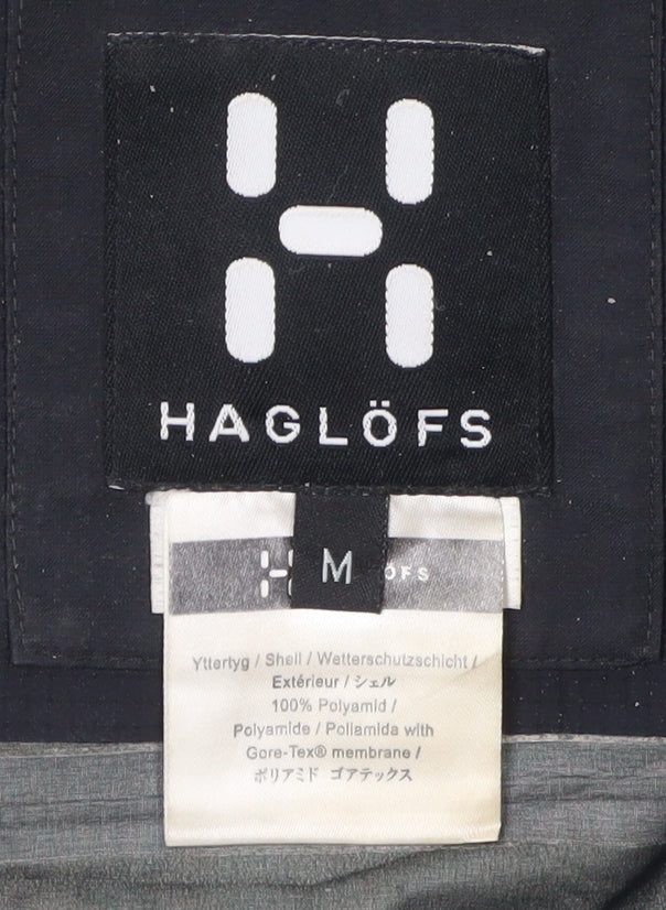 Haglöfs Men's Black Rain Jacket M, Waterproof Hooded