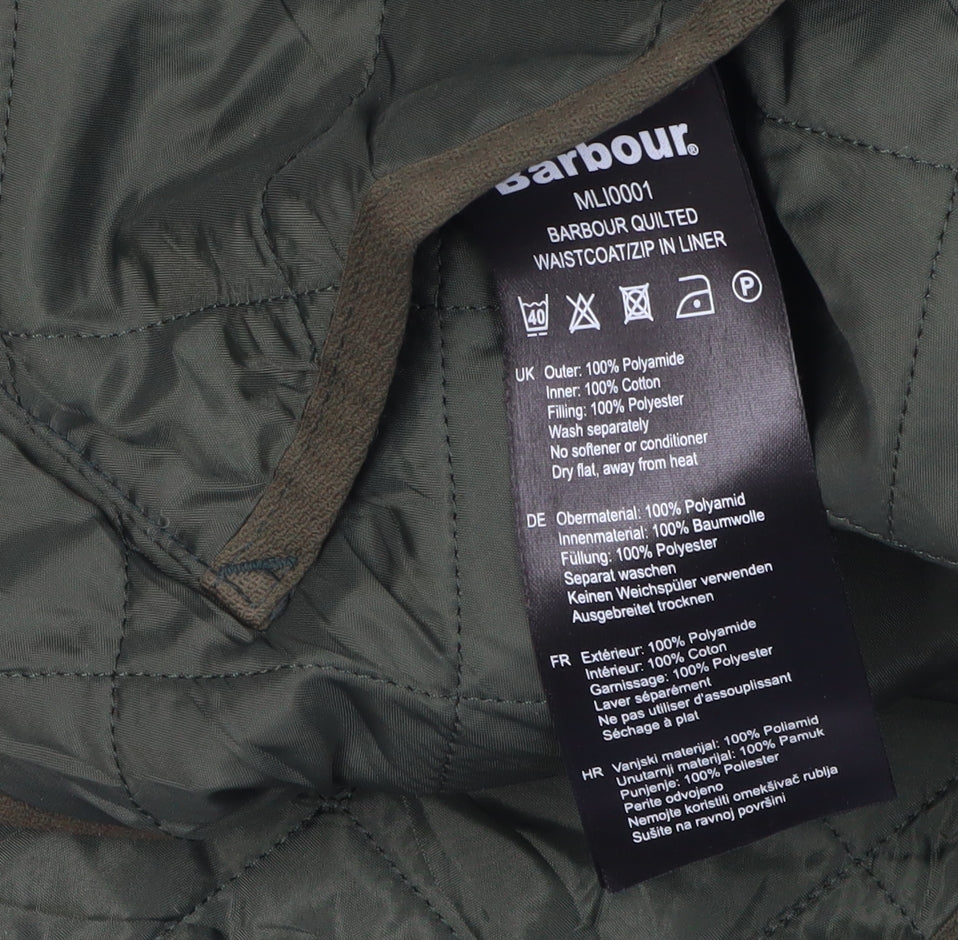 Barbour Men's Green Quilted Waistcoat - Size 38