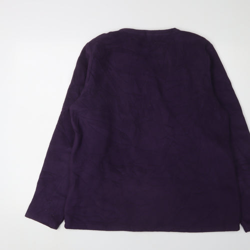 Lands' End Teens Purple Pullover Sweatshirt, Size 16, Casual Wear
