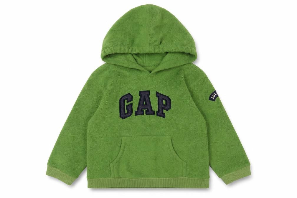 Front view of Gap boys’ green pullover hoodie - 4 years