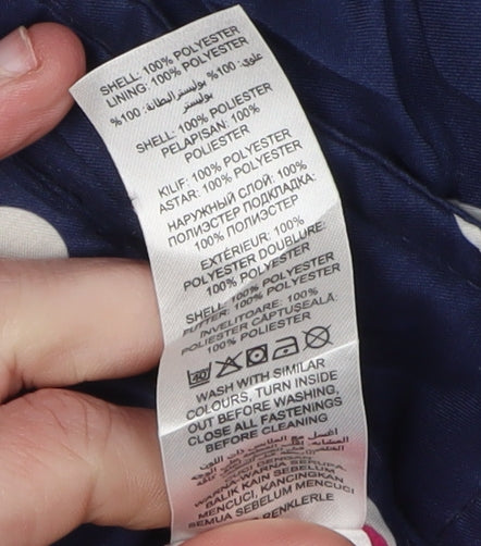 Bluezoo Girls Blue Polka Dot Puffer Jacket 2-3 Years