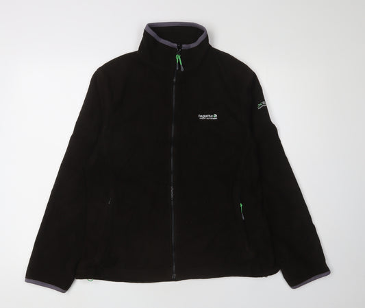 Regatta Women's Black Fleece Full Zip Jacket Size 14