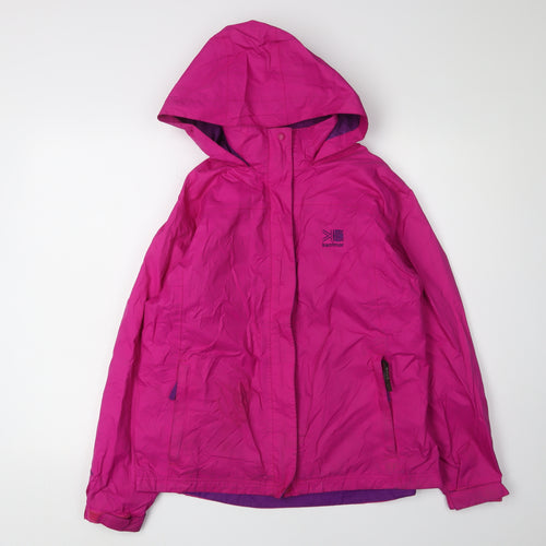 Karrimor Girls Pink Hooded Rain Coat 13 Years Lightweight