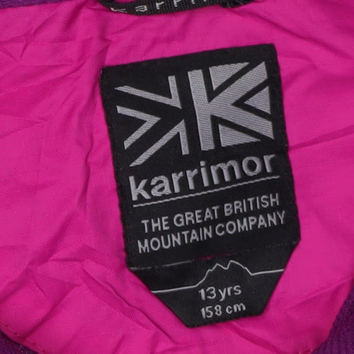 Karrimor Girls Pink Hooded Rain Coat 13 Years Lightweight