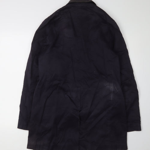 Private White V.C. Men's Black Wool Overcoat Size 36
