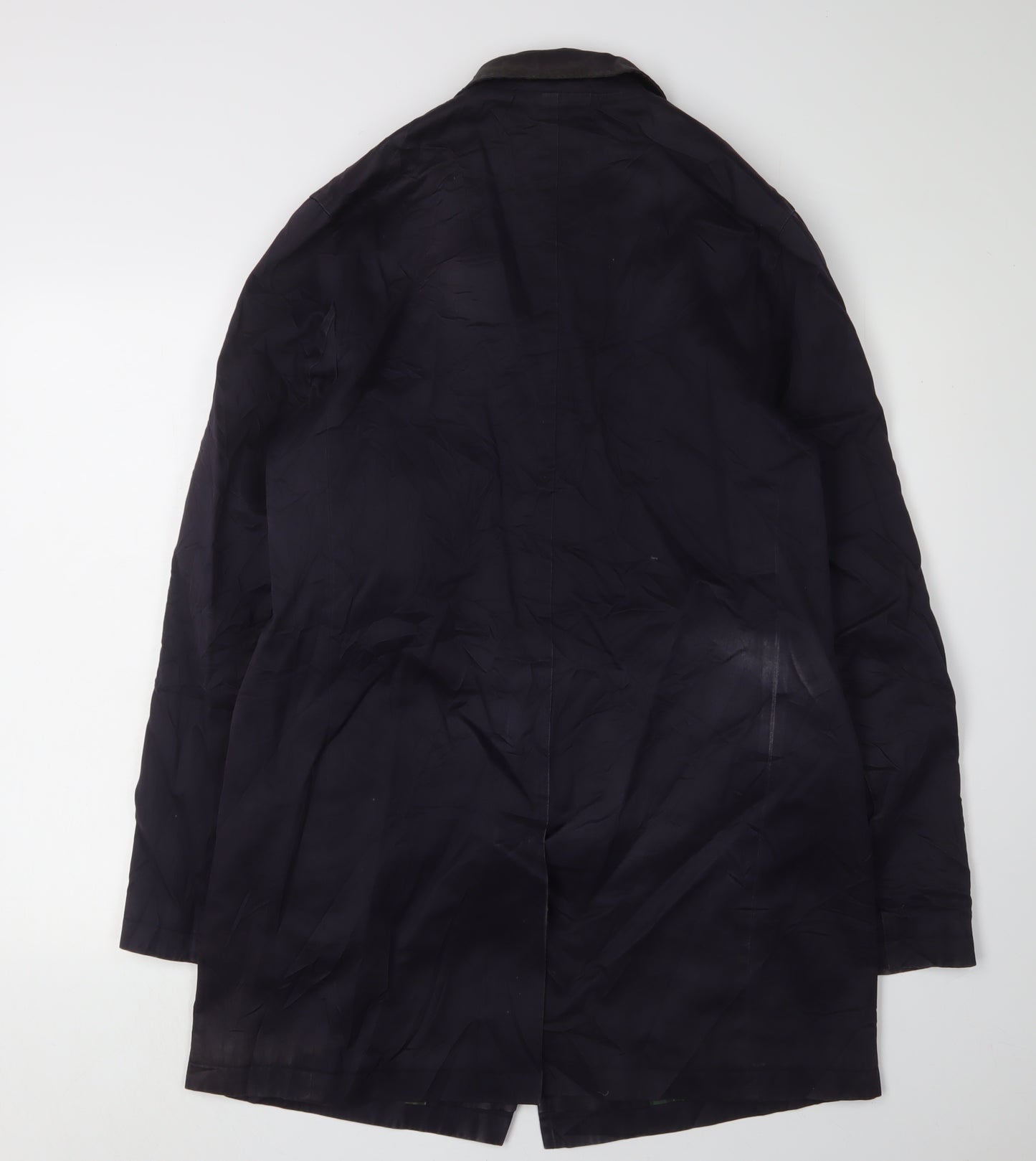 Private White V.C. Men's Black Wool Overcoat Size 36