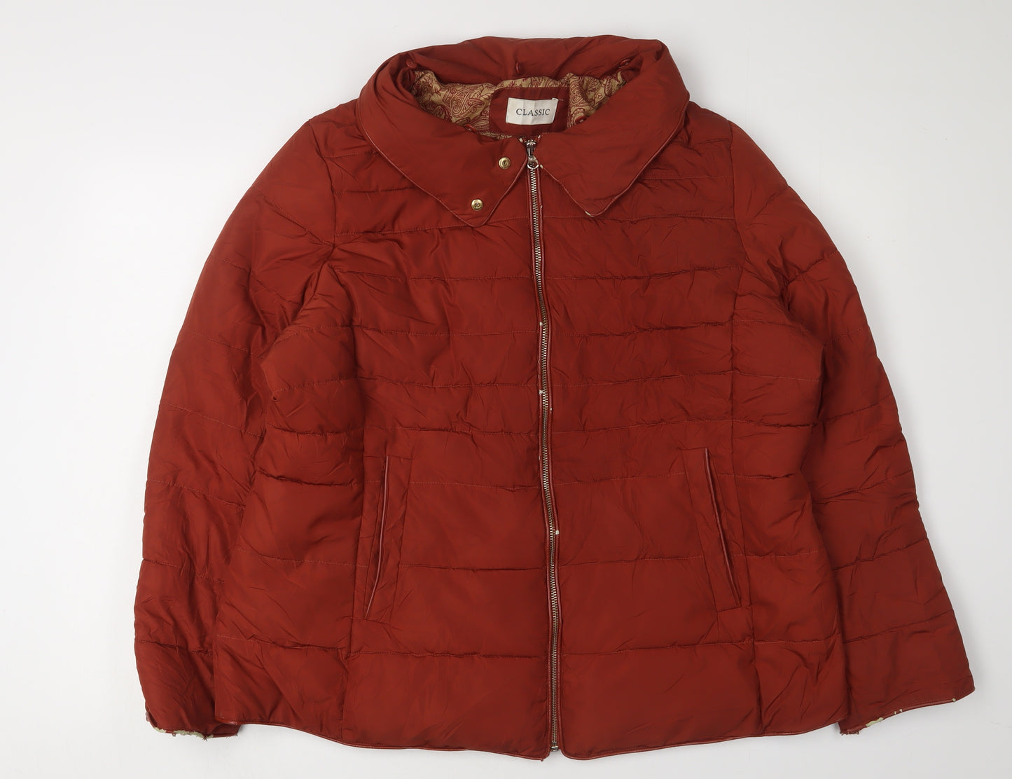 Marks and Spencer Women's Red Puffer Jacket Size 20