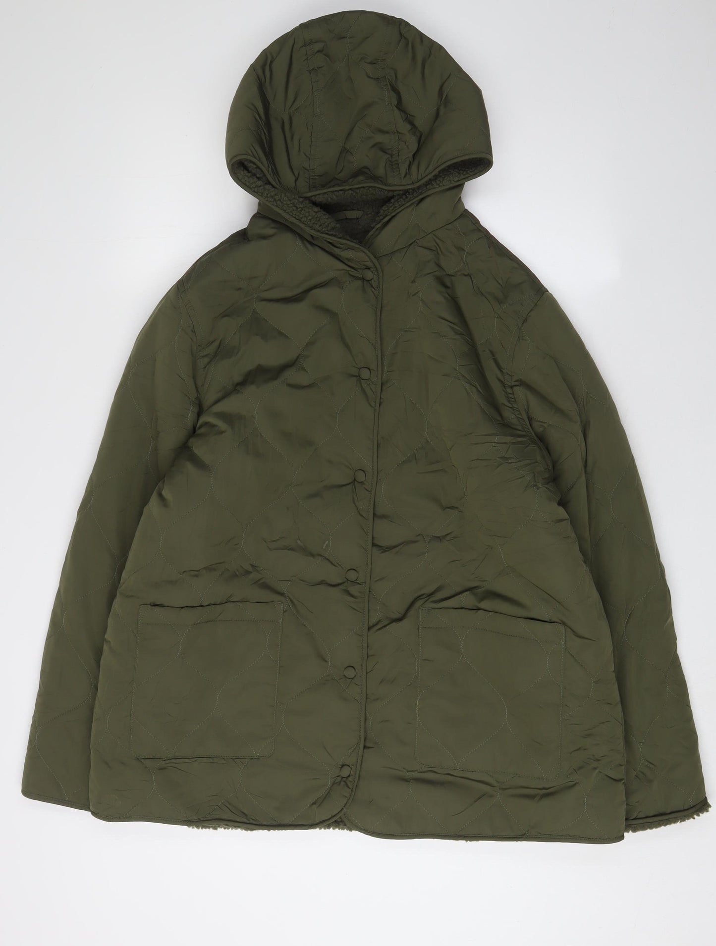 Marks and Spencer Women's Green Puffer Jacket Size 14