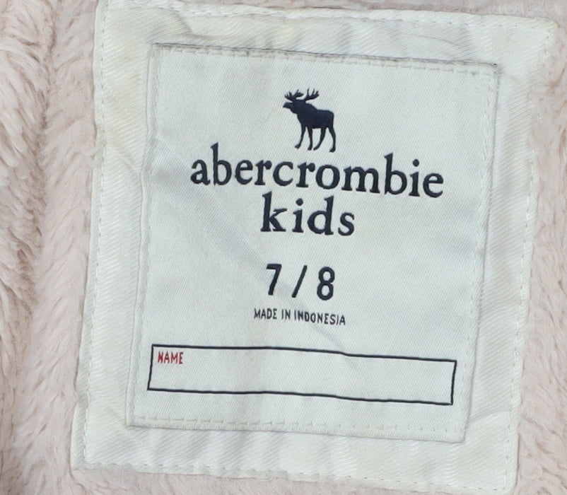 Abercrombie Kids Girls Blue Parka Coat 7-8 Years Hooded