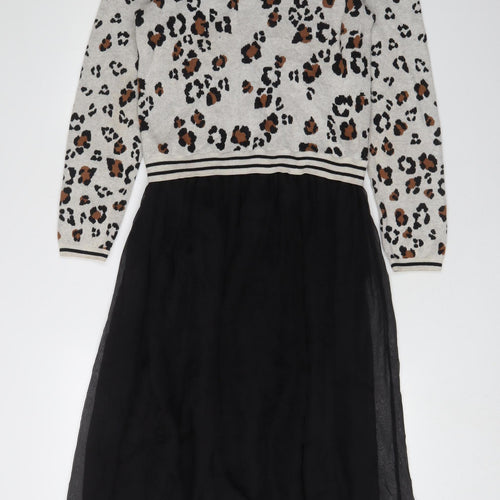 Oui Women's Multicoloured Jumper Dress Size 10