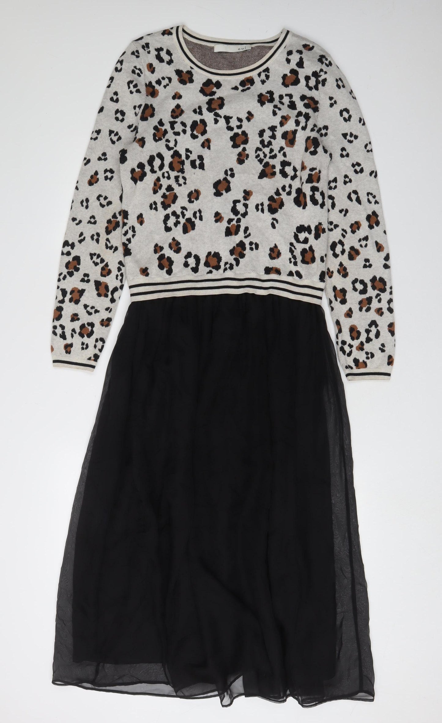 Oui Women's Multicoloured Jumper Dress Size 10