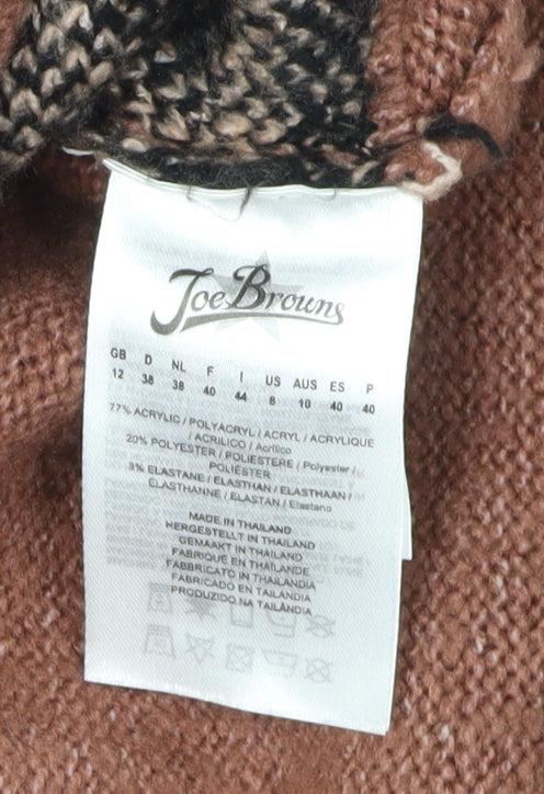 Joe Browns Women's Brown Animal Print Pullover Jumper Size 12
