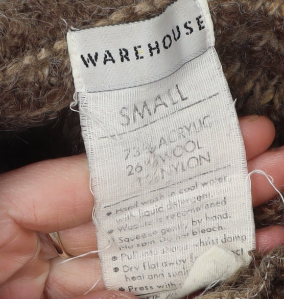 Warehouse Women's Brown High Neck Pullover Jumper