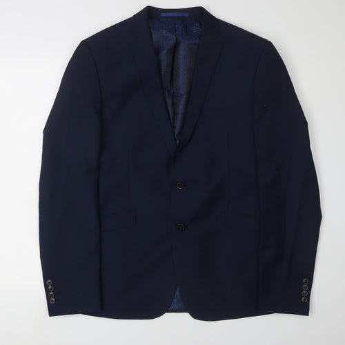 Studio.w Men's Blue Suit Jacket, Size 42R, Regular Fit