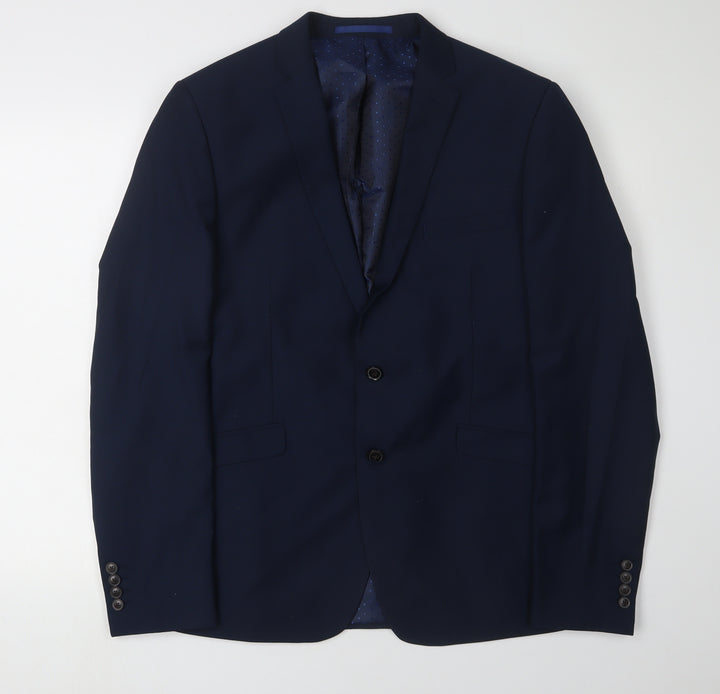 Studio.w Men's Blue Suit Jacket, Size 42R, Regular Fit