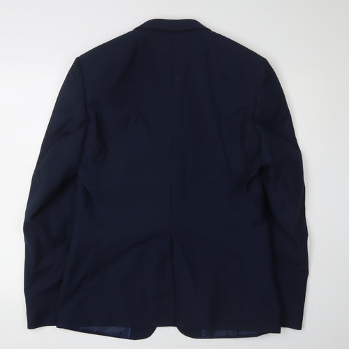 Studio.w Men's Blue Suit Jacket, Size 42R, Regular Fit