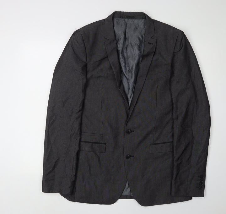 Next Men's Black Blazer - 40L, Classic, Formal
