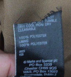 Marks and Spencer Women's Beige Overcoat Size 14 Classic