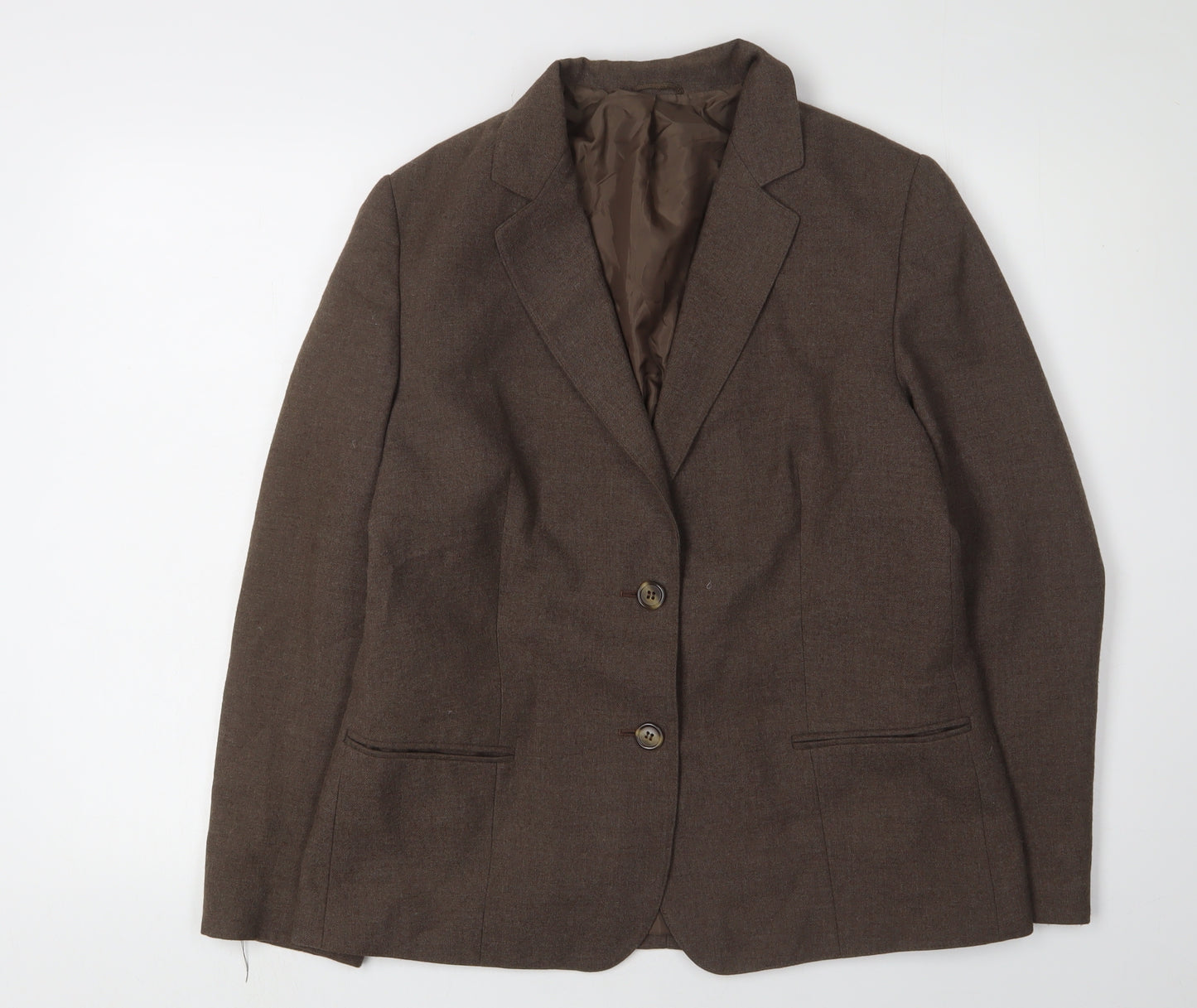 St Michael Women's Brown Blazer, Size 16, Two-Button