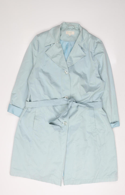 Marks and Spencer Women's Blue Trench Coat UK 16