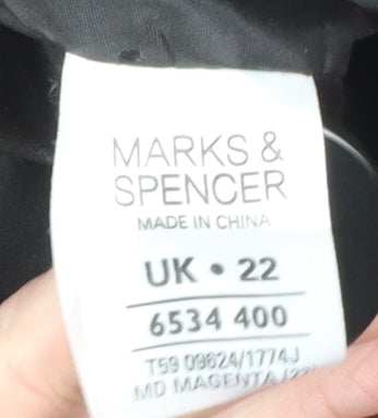 Marks and Spencer Women's Pink Pea Coat Size 22