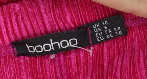 Boohoo Women's Multicoloured Trousers Size 10