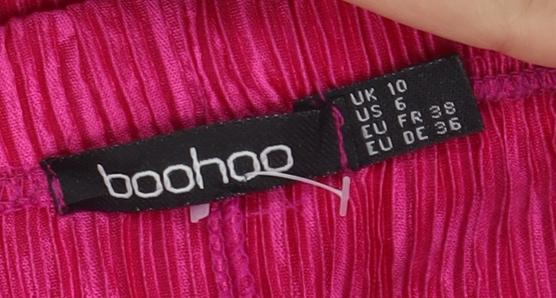 Boohoo Women's Multicoloured Trousers Size 10