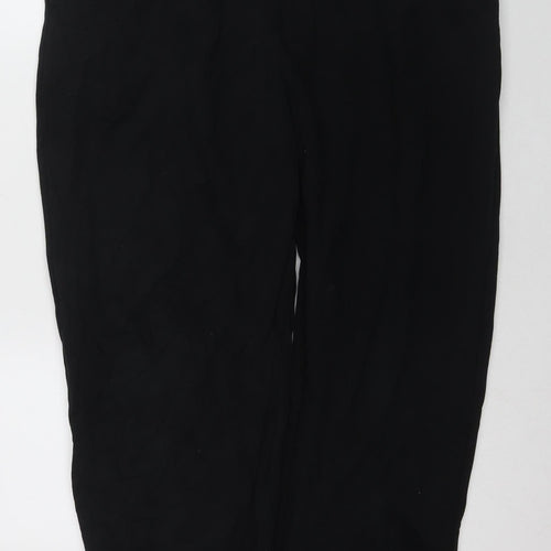 Topshop Women's Black Joggers L Elastic Waist