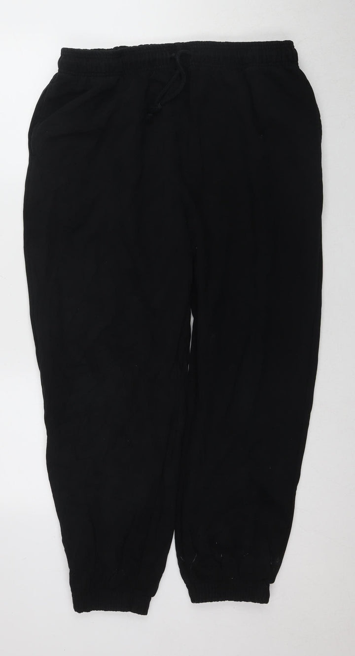 Topshop Women's Black Joggers L Elastic Waist