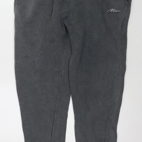 Man XL Grey Men's Jogger Fleece Trousers Elastic Waist