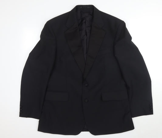 Burton Men's Black Blazer 42R Regular Shawl Lapel