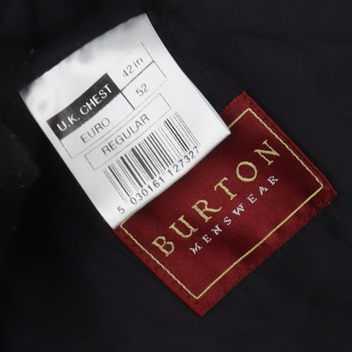 Burton Men's Black Blazer 42R Regular Shawl Lapel