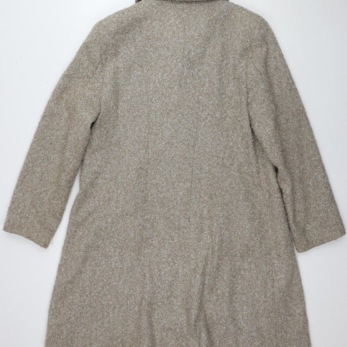 Marks and Spencer Women's Beige Button Mid-Length Coat