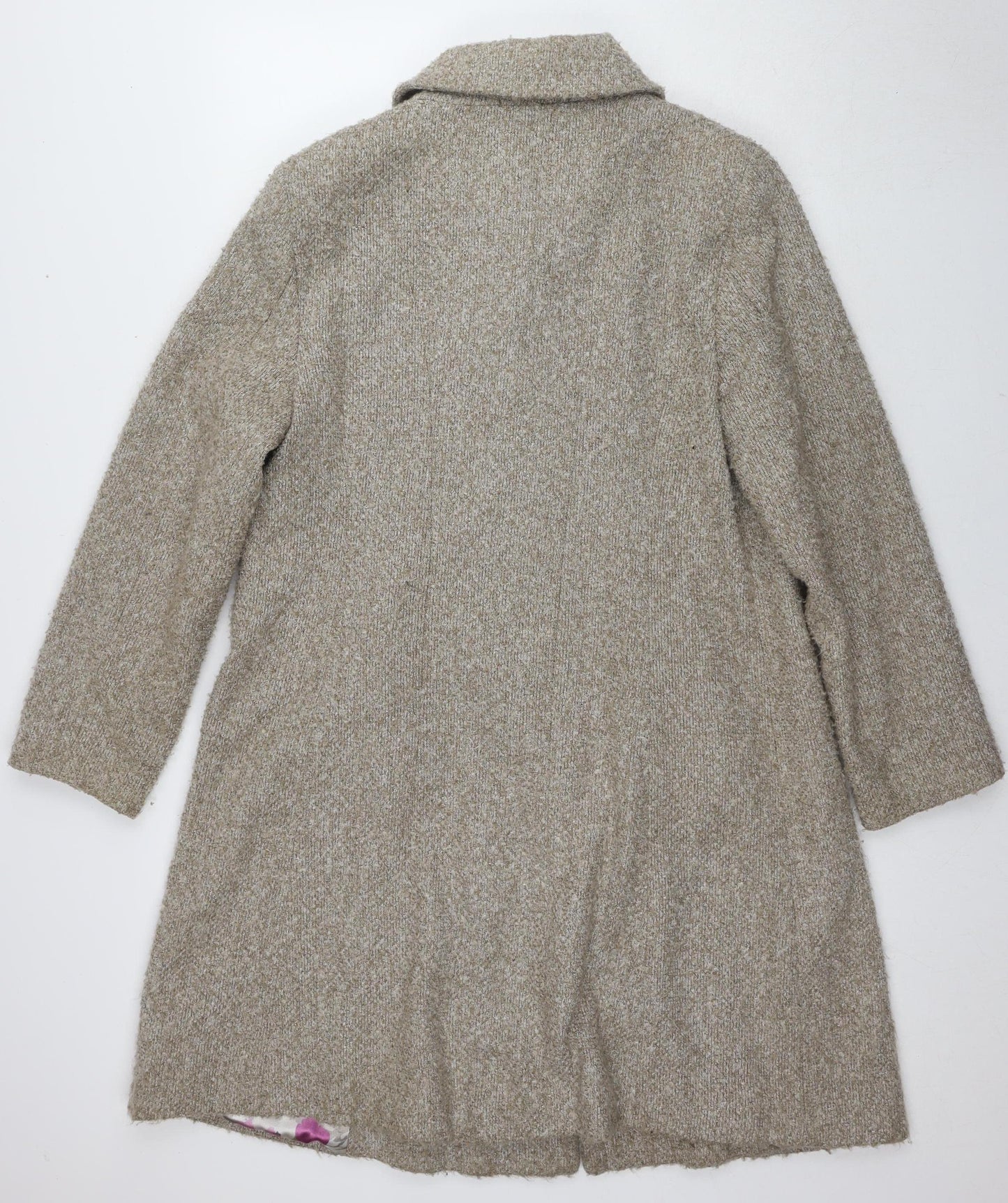 Marks and Spencer Women's Beige Button Mid-Length Coat