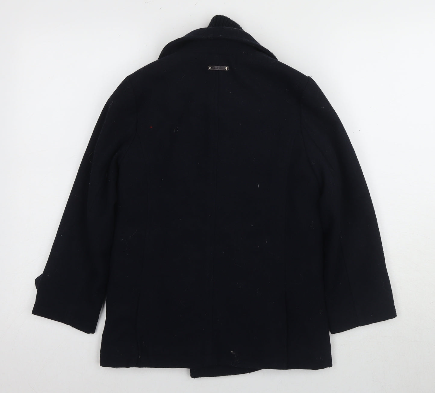 Zara Boys Black Wool Pea Coat, Size 7-8 Years