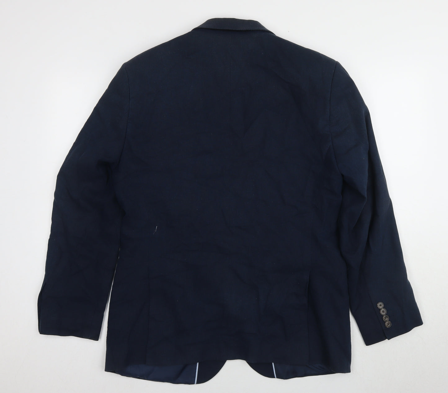 Marks and Spencer Men's Blue Linen Suit Jacket 40R