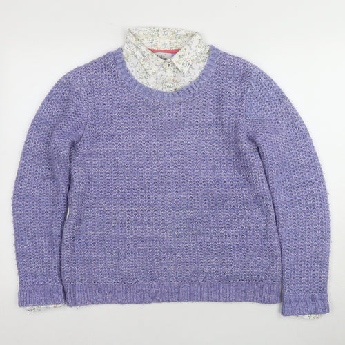 Marks and Spencer Women's Purple Pullover Jumper - Size 12