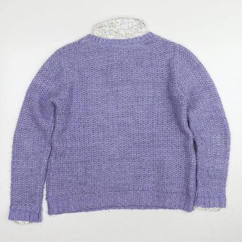 Marks and Spencer Women's Purple Pullover Jumper - Size 12