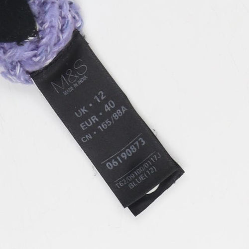 Marks and Spencer Women's Purple Pullover Jumper - Size 12