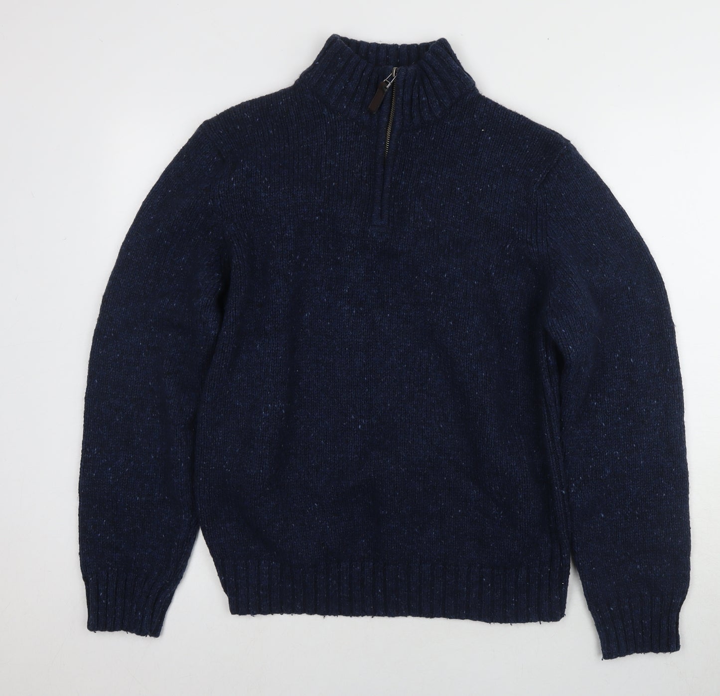 John Lewis Men's Blue Wool Pullover Jumper L