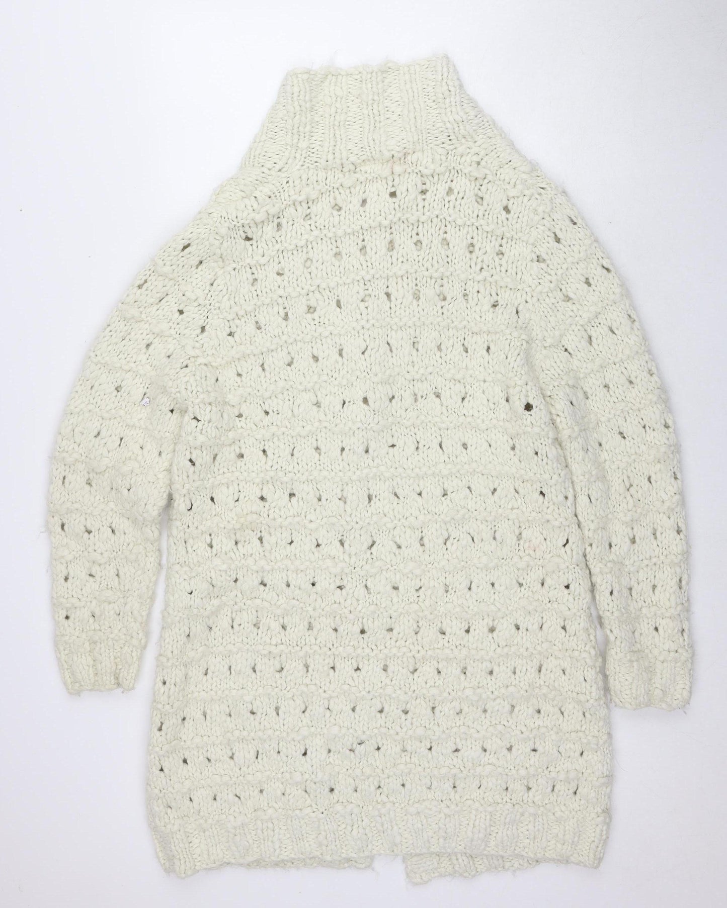 Next Women's Ivory Cardigan, Size L, Casual Open-Knit