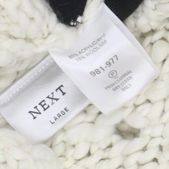Next Women's Ivory Cardigan, Size L, Casual Open-Knit