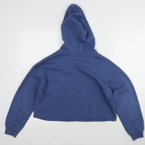 New Look Girls Blue Logo Pullover Hoodie Age 12-13