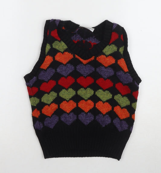 Miss Selfridge Women's Multicoloured Heart Vest S