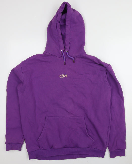 BoohooMAN Men's Purple M Logo Hoodie, Regular Fit