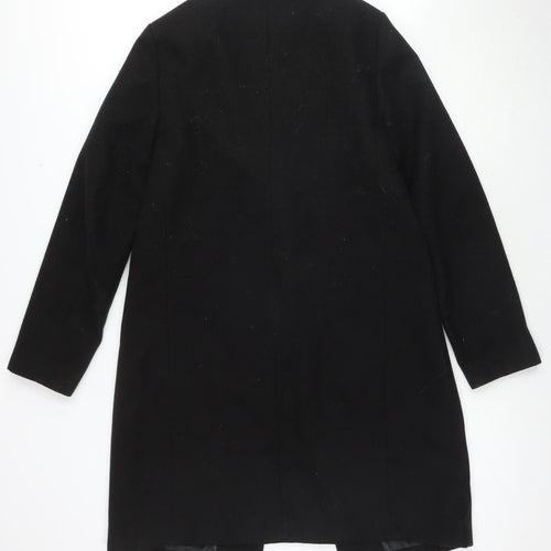 New Look Women's Black Long Overcoat Size 10