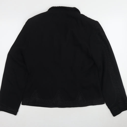 Wallis Women's Black Embroidered Blazer Size 14