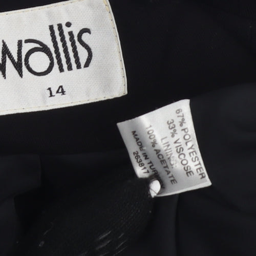 Wallis Women's Black Embroidered Blazer Size 14