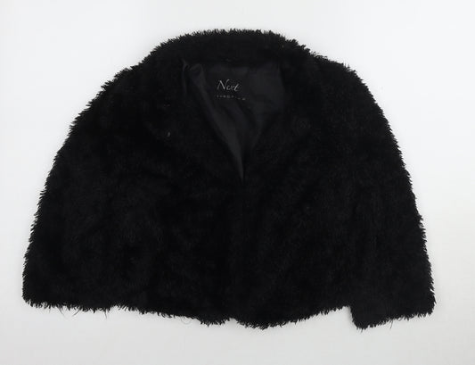 Next Women's Black Faux Fur Jacket Size 14