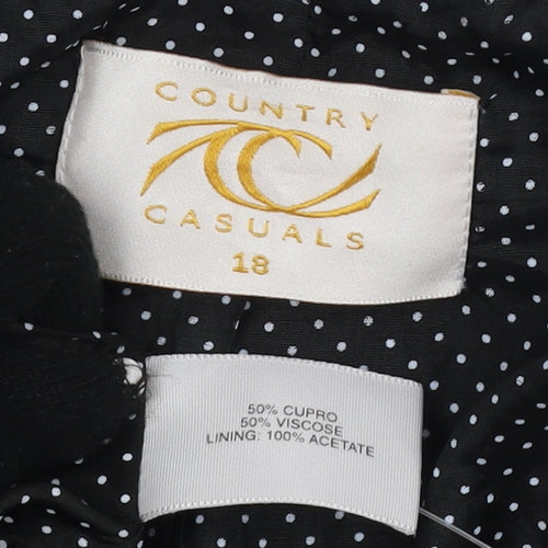 Country Casuals Women's Black Coat Size 18